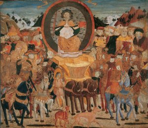 Le triomphe de la gloire - Berømmelsens triumf - (Lo Scheggia) Giovanni di Ser Giovanni (1406-1486). Tempera på panelet