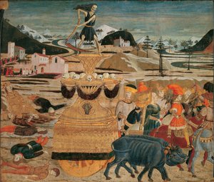 Le triomphe de la mort - Dødens triumf - (Lo Scheggia) Giovanni di Ser Giovanni (1406-1486). Tempera på panelet