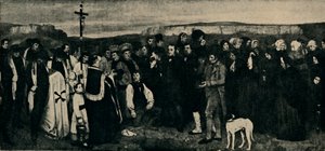 Begravelse i Ornans, c1850, 1935. af Giraudon
