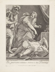Jael viser Barak den dræbte Sisera af Girolamo Ferroni