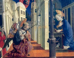 Bebudelse af Girolamo di Giovanni fra Camerino (ca 1449-1473), detalje, ca 1460 af Girolamo Giovanni