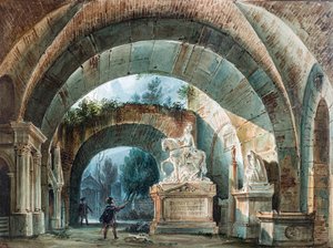 Scenedesign til operaen Don Giovanni af Wolfgang Amadeus Mozart. af Girolamo Magnani
