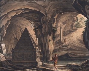 Scenedesign til operaen Roméo et Juliette af Ch. Gounod. af Girolamo Magnani