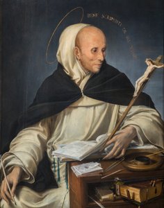 Portræt af en broder klædt ud som St. Thomas Aquinas