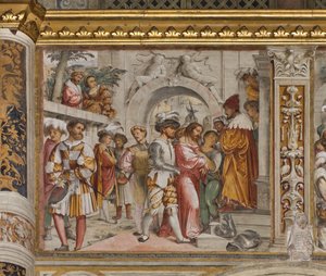 Centralskib, femte sydspan, Kristus før Pilatus, Girolamo Romanino af Girolamo Romanino