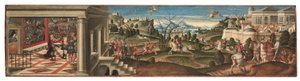 Scener fra Orlando Furioso (olie på lærred lagt på panel)
