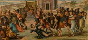 Sabinernes bortførelse, ca. 1520 (olie på panel) af Girolamo del Pacchia