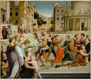 Voldtægten af Dina, et maleri efterladt ufærdigt af Fra Bartolomeo og færdiggjort af Bugiardini i 1531 (maleri)