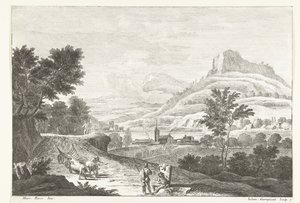 Landskab med oksevogn og begravelse Italienske landskaber (serietitel)