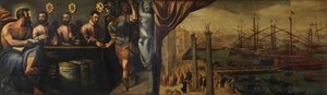 Saint Mark hjælper tre dommere med at rekruttere militsen til flåden, ca 1586 af Giulio Angolo del Moro