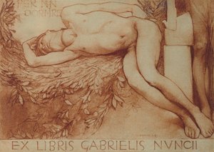 Ex Libris-kort til Gabriele d