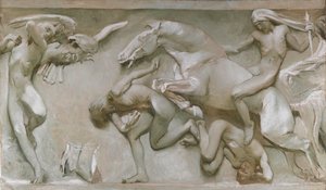 Fra de store opdagelser, gennem de dystre tidsaldre..., 1906. af Giulio Aristide Sartorio