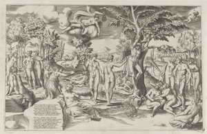 Amor i Elysian Fields af Giulio Bonasone