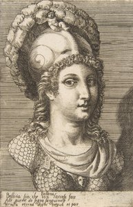 Buste af Bellona, ca. 1531-76. af Giulio Bonasone