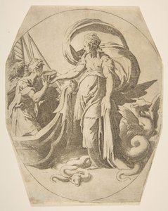 Circe and the Companions of Ulysses, 1500-tallet. af Giulio Bonasone