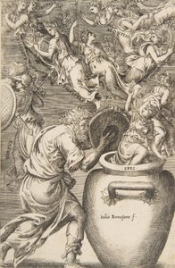 Epimetheus åbner Pandoras æske, 1531-76.