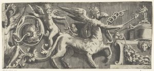 Fris med sfinx og putto ved alteret af Giulio Bonasone