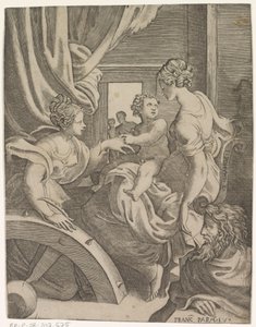 Saint Catherines mystiske ægteskab af Giulio Bonasone