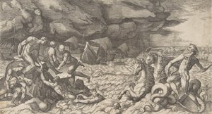 Neptun beroliger stormen Aeolus rejst mod Aeneas