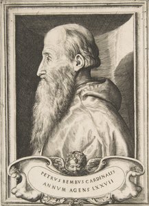 Portræt af kardinal Pietro Bembo mod venstre, 1572. af Giulio Bonasone
