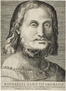 Portræt af Raphael af Giulio Bonasone
