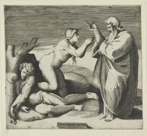 Evas skabelse af Giulio Bonasone