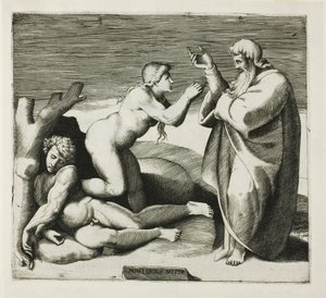 Evas skabelse af Giulio Bonasone
