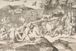 Europas voldtægt, 1546. af Giulio Bonasone