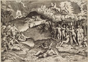 Kærlighedens triumf, 1545 af Giulio Bonasone