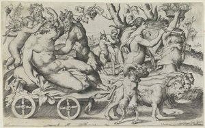 Triomf van Bacchus af Giulio Bonasone