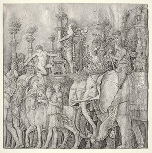 Cæsars triumfer: Elefanterne af Giulio Campagnola