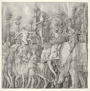 Cæsars triumfer: elefanterne, ca. 1485-1490. af Giulio Campagnola