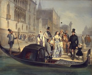 Tolstoy-familien i Venedig, 1855 af Giulio Carlini