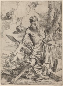 Sankt Jerome af Giulio Carpioni