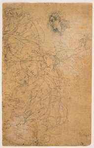 Studien der Madonna mit Kind (recto); Kniende Jungfrau (verso)