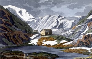 Hospice du grand Saint-Bernard i Schweiz - i "" Det gamle og moderne kostume"" af Ferrario, red. Milano