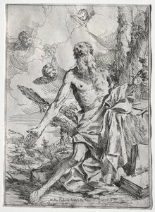 Sankt Jerome. af Giulio I Carpioni