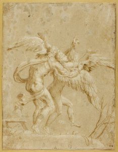 Daedalus og Ikaros af Giulio Romano