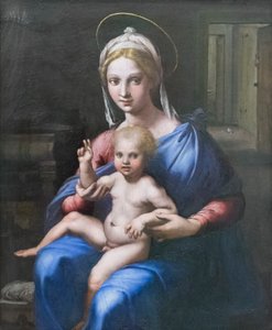 Madonna og barn af Giulio Romano