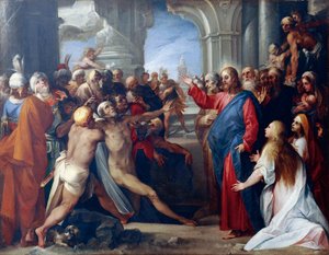 The Raising of Lazarus, af Giuseppe Cesari af Giuseppe Cesari