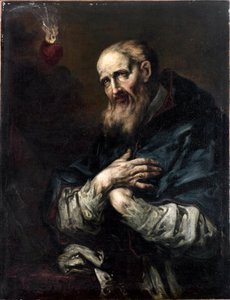 Saint Francois-de-Sales (Saint Francois de Sales) (1567-1622), Eveque de Geneve Maleri af Giuseppe Antonio Pianca (1703-1757) Genes fra det 18. århundrede, Galleri Palazzo Bianco af Giuseppe Antonio Pianca