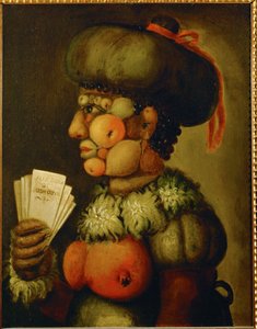 Til kvinden med den gode smag. Oliemaleri af Giuseppe Arcimboldo