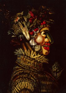 Sommer (olie på lærred) af Giuseppe Arcimboldo