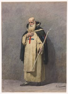 En ældre præst stående af Giuseppe Aureli