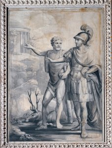 Dyd viser for helten herlighedens tempel (monokrom tegning af Giuseppe Bacigalupo