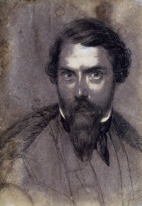 Selvportræt (kridt på papir) af Giuseppe Baldini