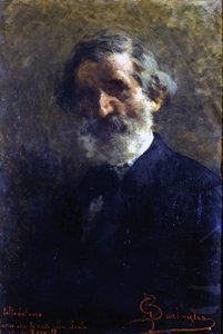Portræt af Giuseppe Verdi (1813-1901), italiensk komponist af Barbaglia. G. Verdi Konservatorium. Milano af Giuseppe Barbaglia