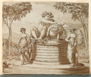 Gravmonument for digteren Tagerini af Giuseppe Barberi