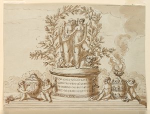 Gravmonument for forfatteren Vecei af Giuseppe Barberi