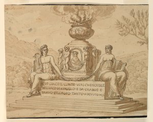 Gravmonumentet for filosoffen grev Alessandro Verri af Giuseppe Barberi